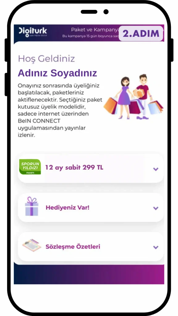 Başvuru onayı 2. adım kampanya detay ekranı